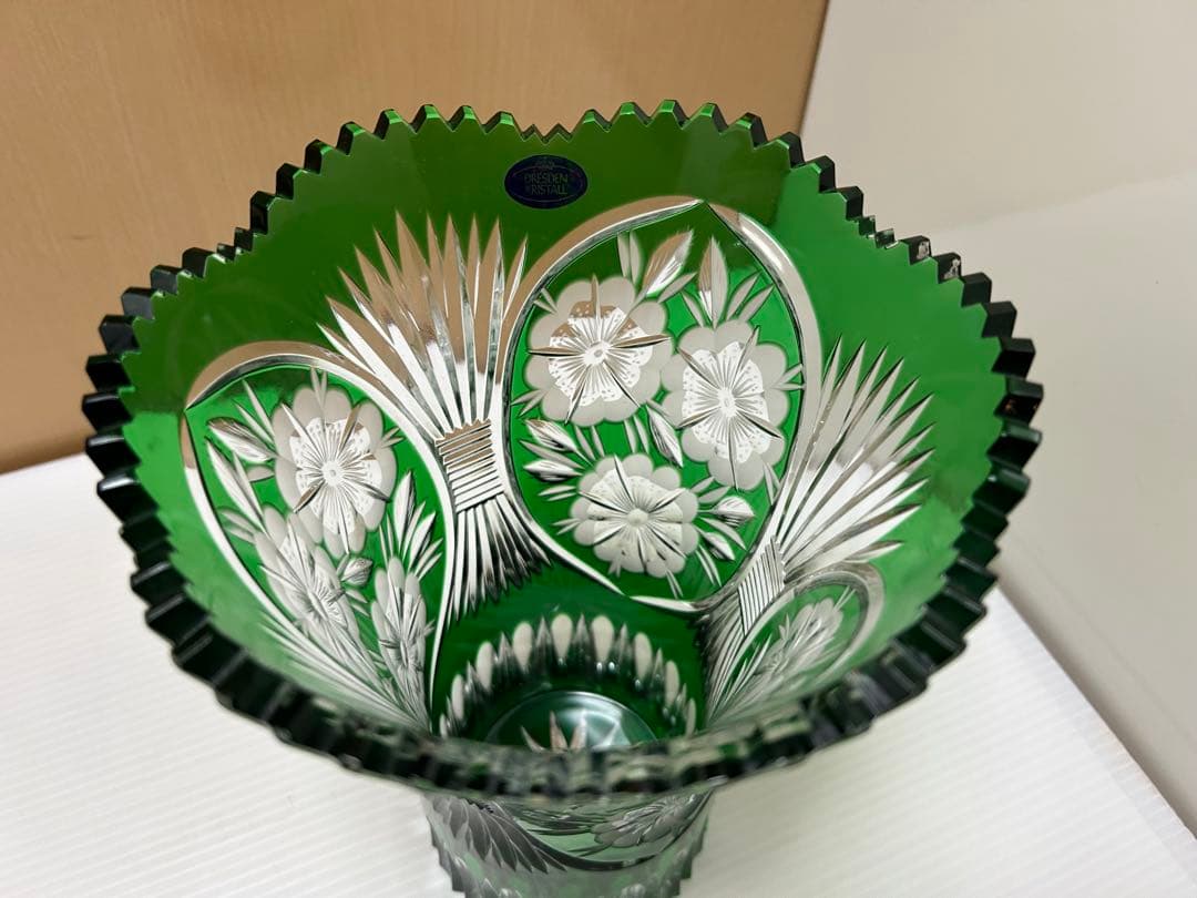 DRESDEN KRISTALL ドイツ製 花瓶 ドレスデンクリスタル