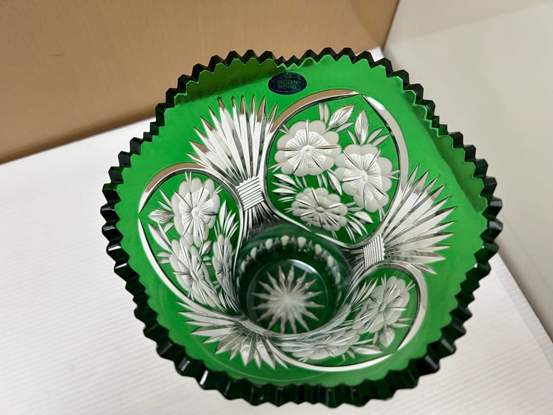 DRESDEN KRISTALL ドイツ製 花瓶 ドレスデンクリスタル
