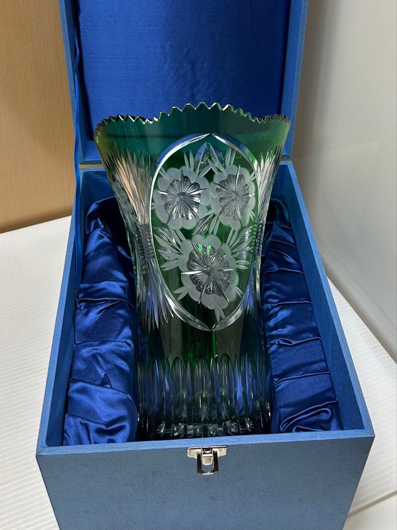 DRESDEN KRISTALL ドイツ製 花瓶 ドレスデンクリスタル