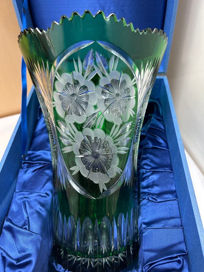 DRESDEN KRISTALL ドイツ製 花瓶 ドレスデンクリスタル