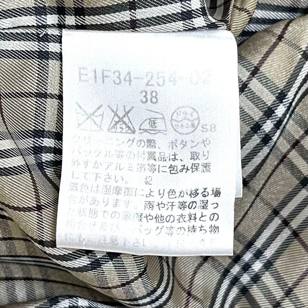 バーバリーブルーレーベル Pコート ピーコート ノバチェック ウール 38