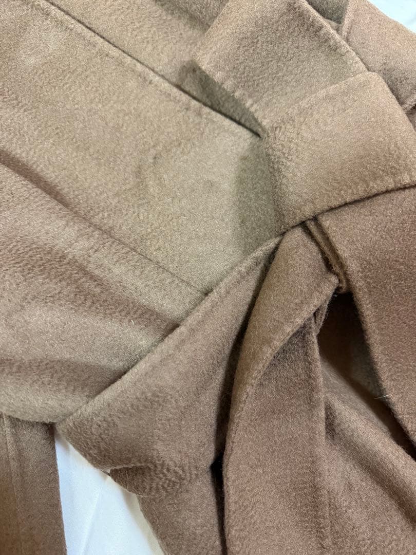 アナイ　カシミアウールリバーコート カシミヤ混 ノーカラーコート　ロングコート