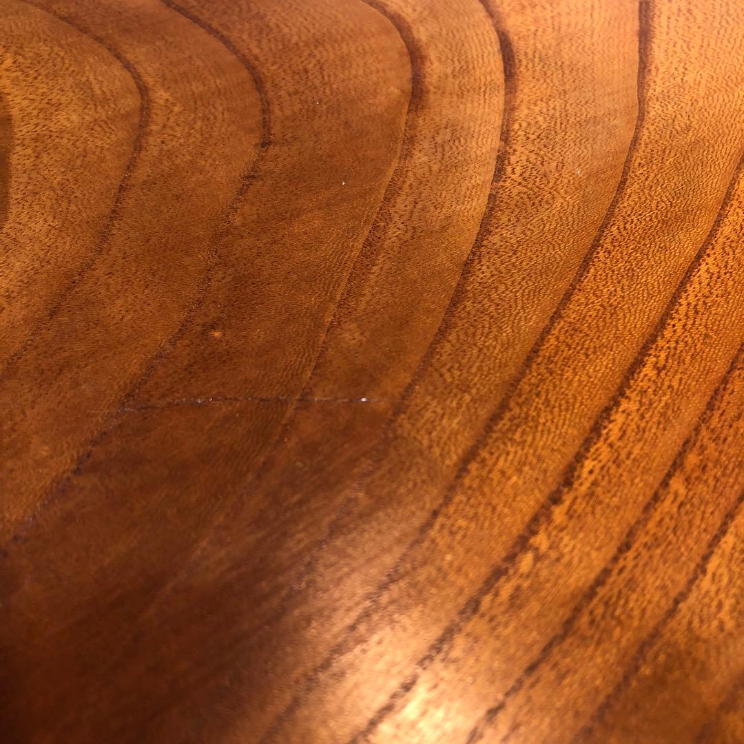 欅一枚板　座卓用木製置脚付　花台文机座卓　板サイズ約68×38×厚さ2.7cm