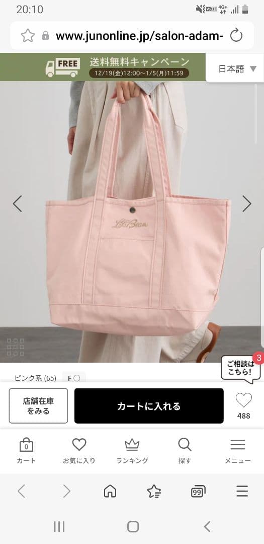【最終価格】L.L.Bean for SALON 別注middlegrocery