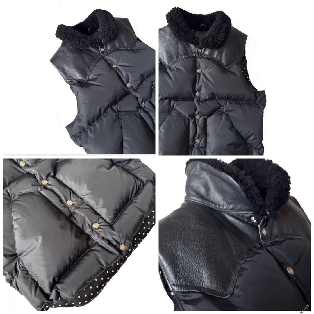 WACKO MARIA ロッキーマウンテン ダウンベスト レザー キムタク 38