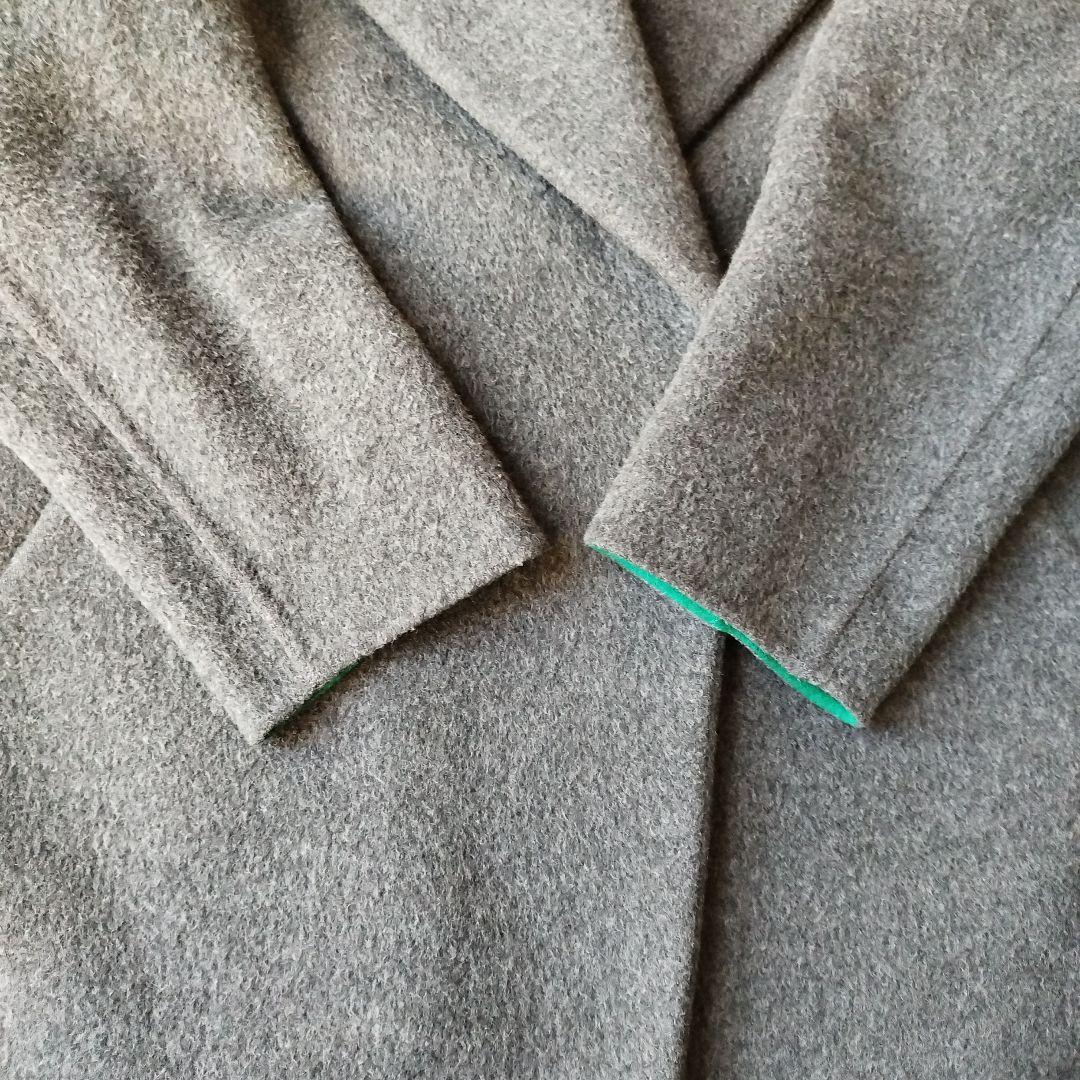 人気♡美品✨エンフォルド ダブルビーバースリットオーバーコート グレー×緑 36