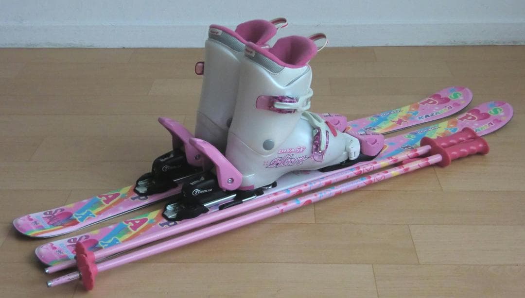 ■■11月限定■送料無料■KAZAMA子供用スキーセット96/20■WAX済■■