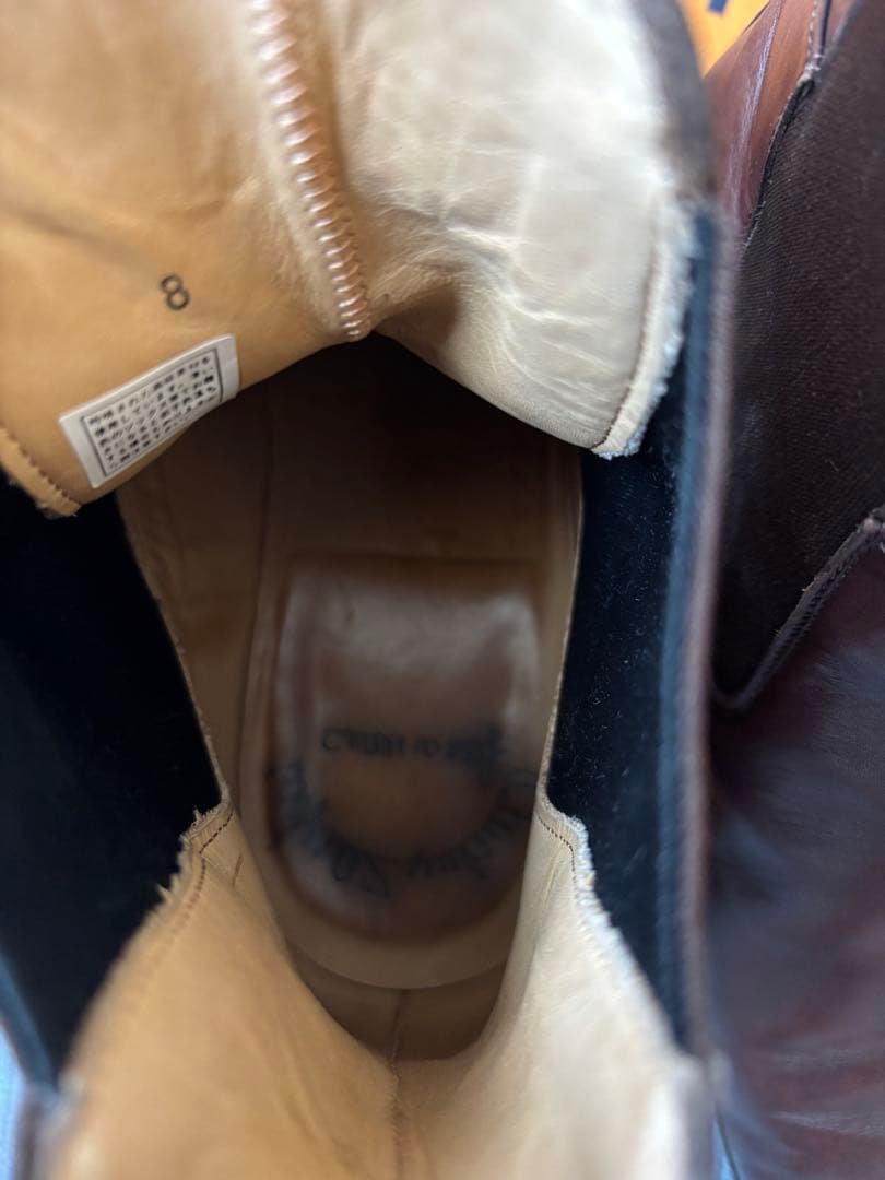 サントーニ メンズ レザーブーツ