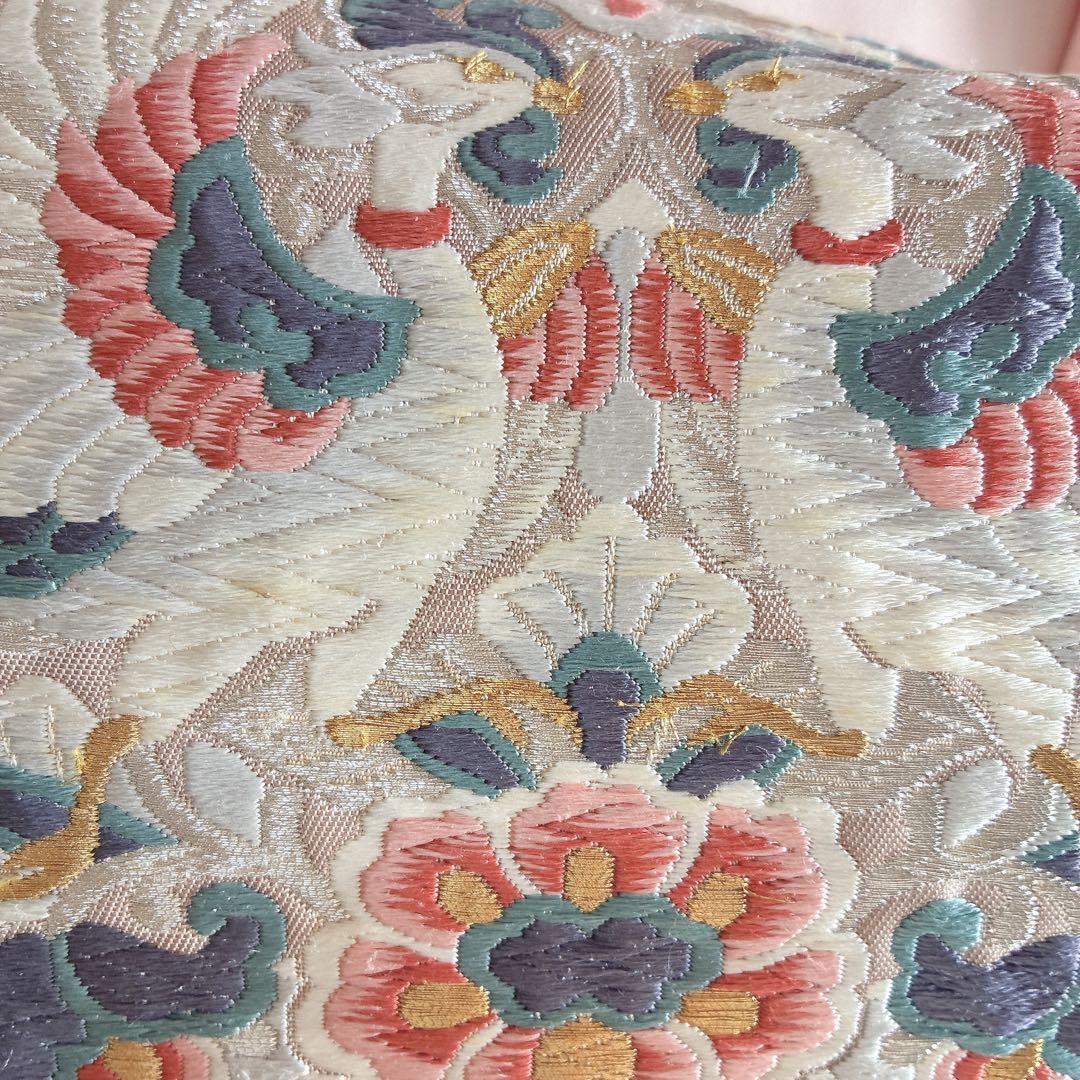 訪問着　フルセット　着物　正絹　手描き　難あり　練習用　梅枝　落款　J1