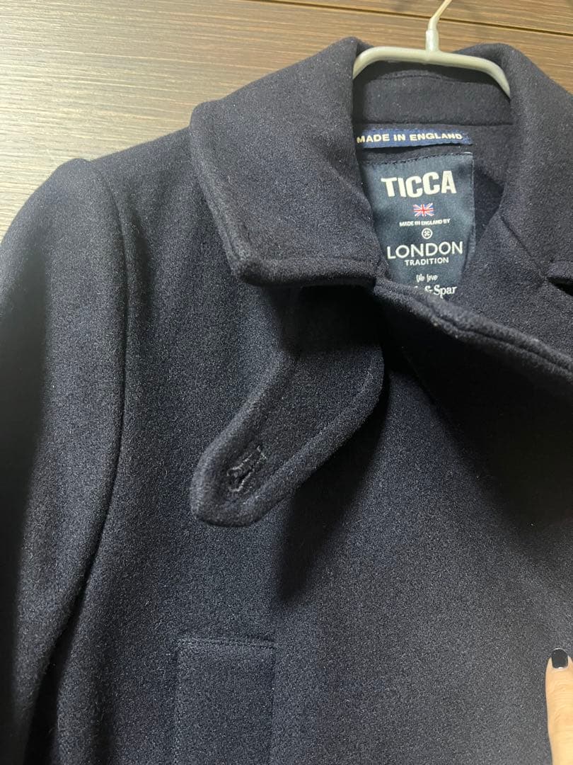 の*マ様 TICCA ネイビー ダブルブレストコート