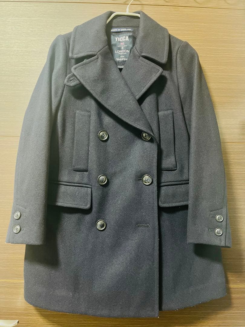 の*マ様 TICCA ネイビー ダブルブレストコート