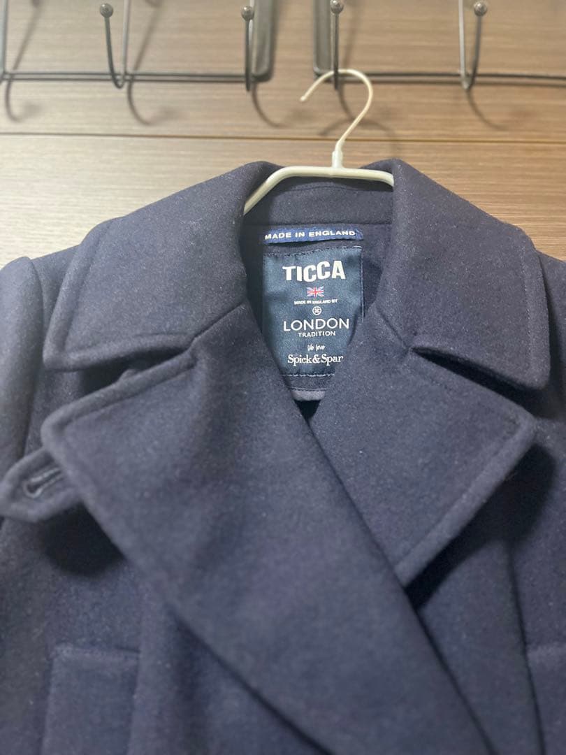 の*マ様 TICCA ネイビー ダブルブレストコート