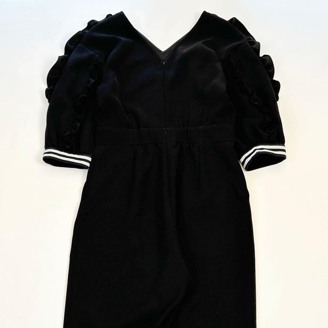 ボーダーズアットバルコニー フリルスリーブ オールインワン パンツ