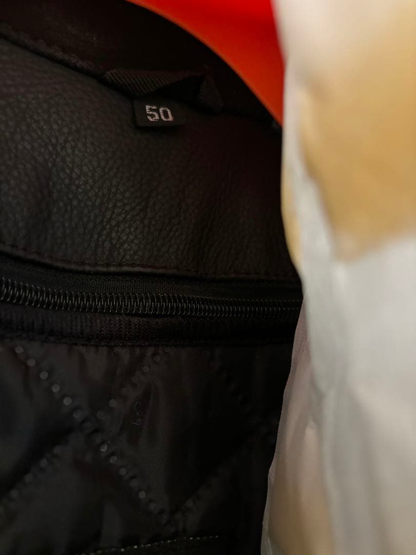 BERIK ベリック　Lサイズ　レザージャケット 黒/赤/白