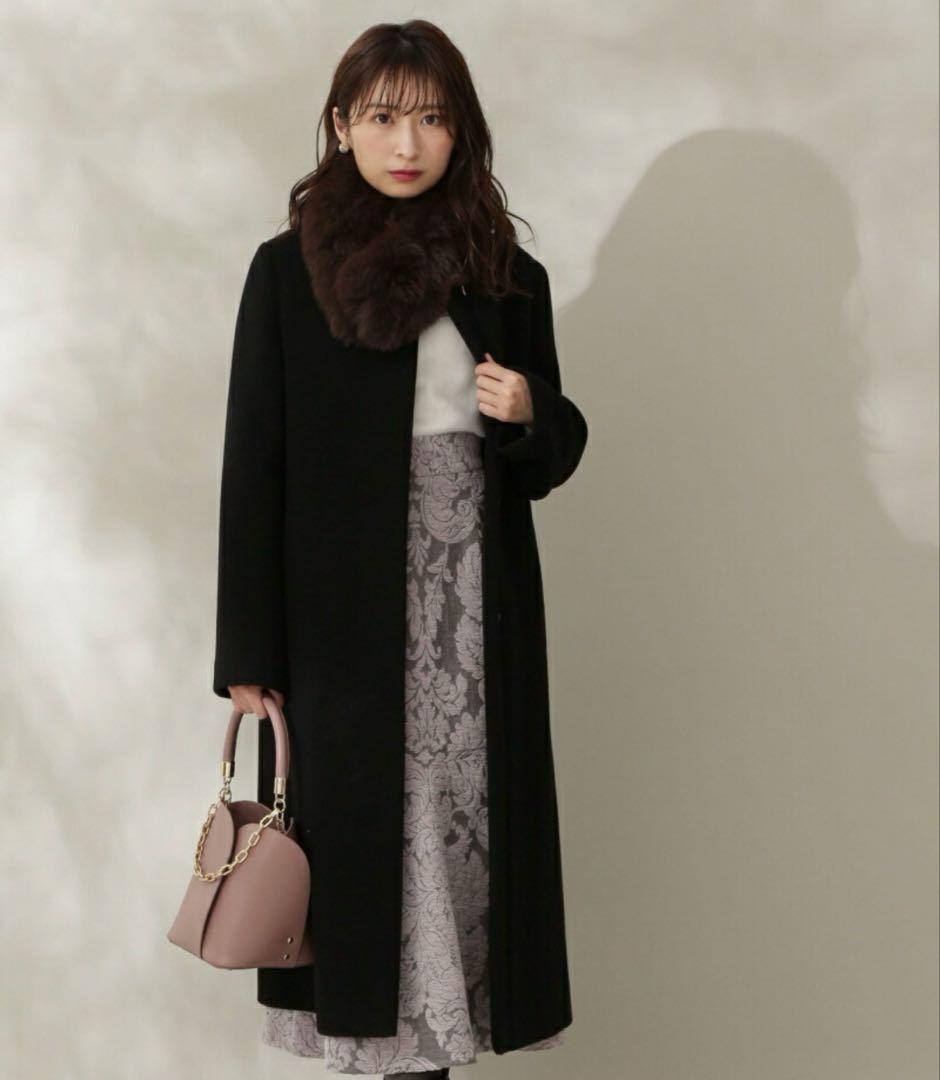 プロポーション ボディ ドレッシング 4WAYファーストール付きノーカラーコート