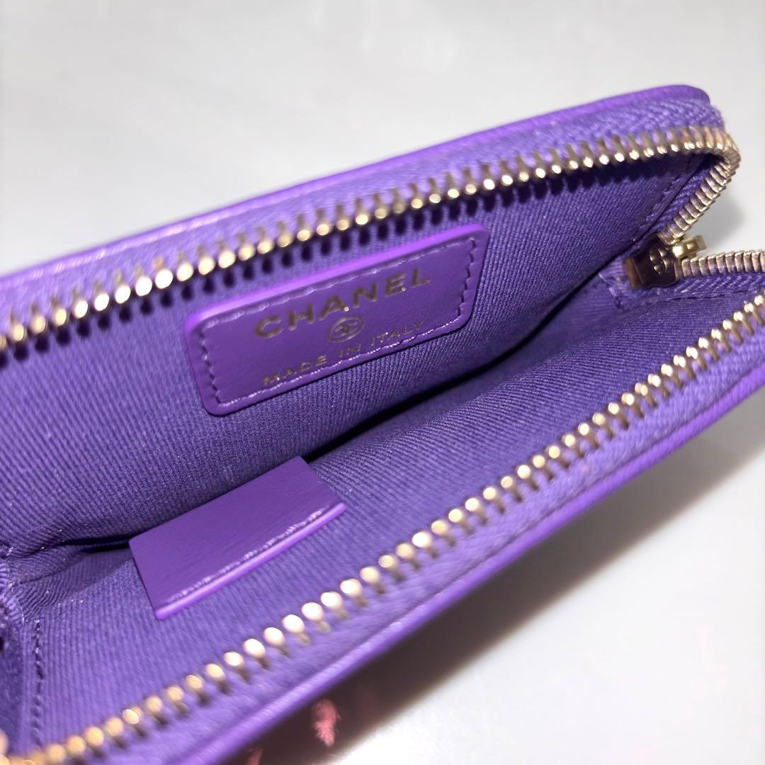 ✨大人気✨CHANEL 19 ジップケース パープル