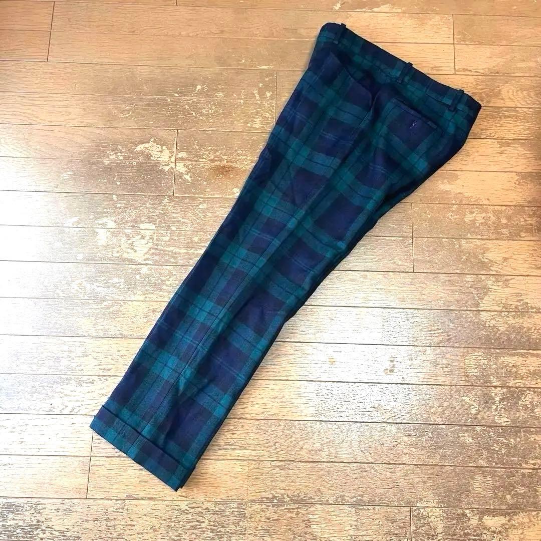 BERNARD ZINS BEAMSF別注 ブラックウォッチ スラックス パンツ