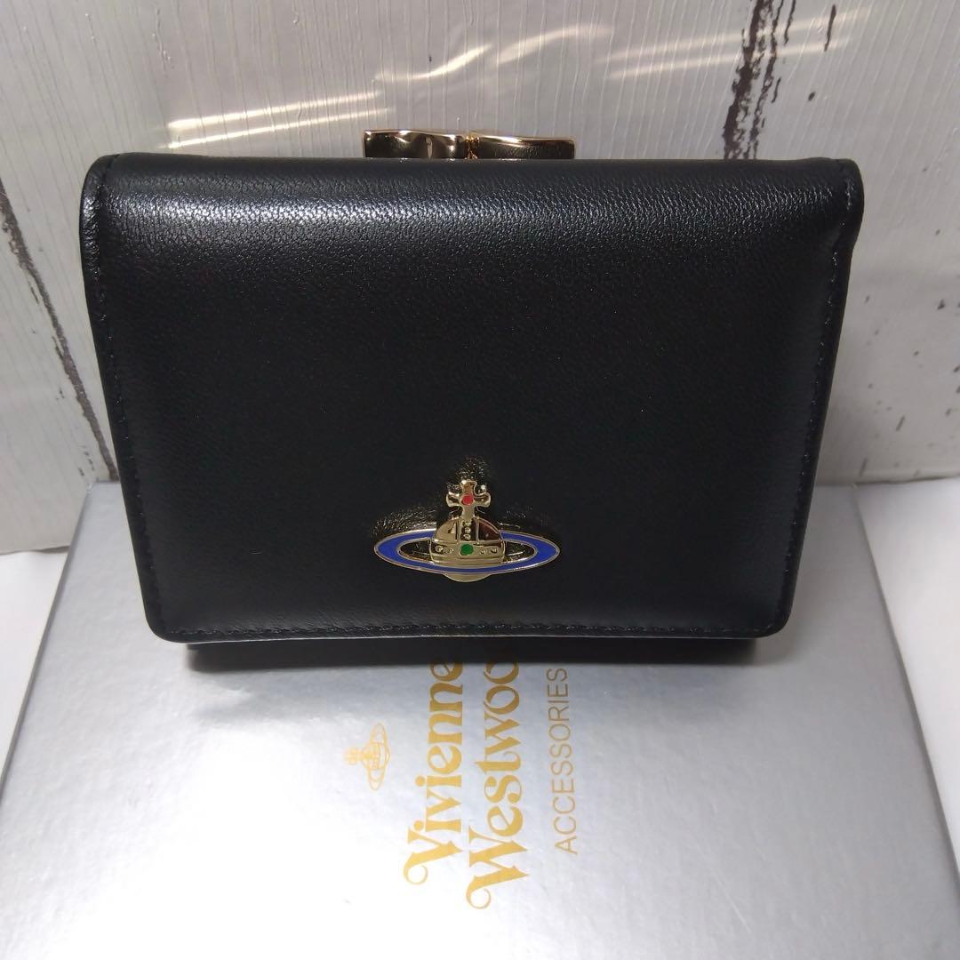 【ショッパー付き】Vivienne Westwood♡三つ折り財布　ブラック