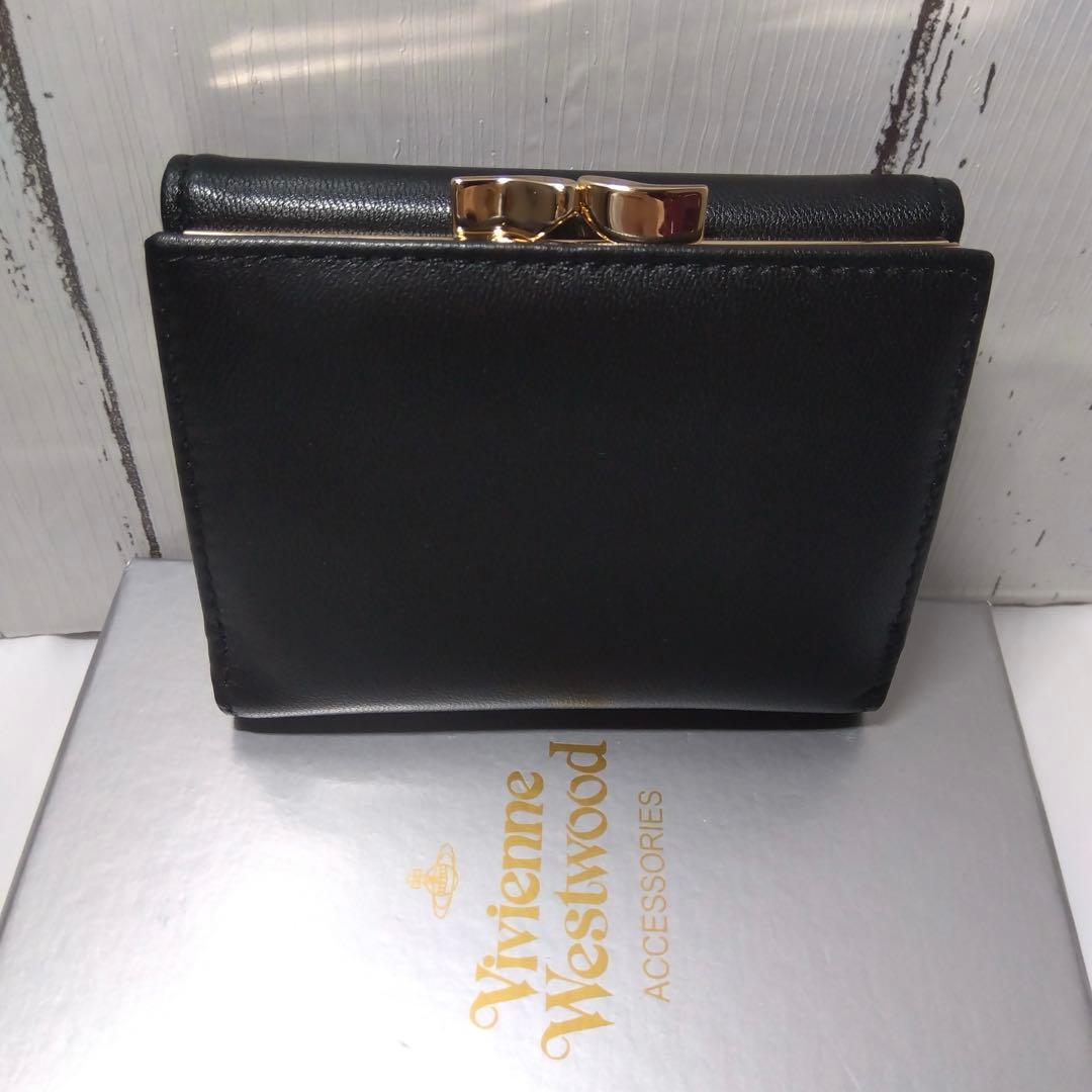 【ショッパー付き】Vivienne Westwood♡三つ折り財布　ブラック
