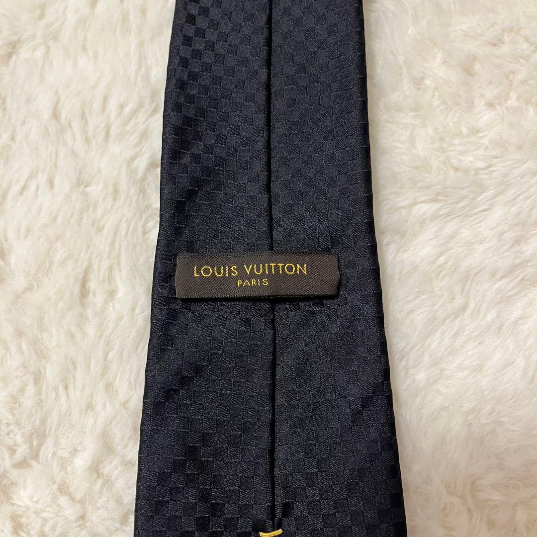 美品！LOUIS VUITTON ネクタイ　マイクロダミエ　LVロゴ