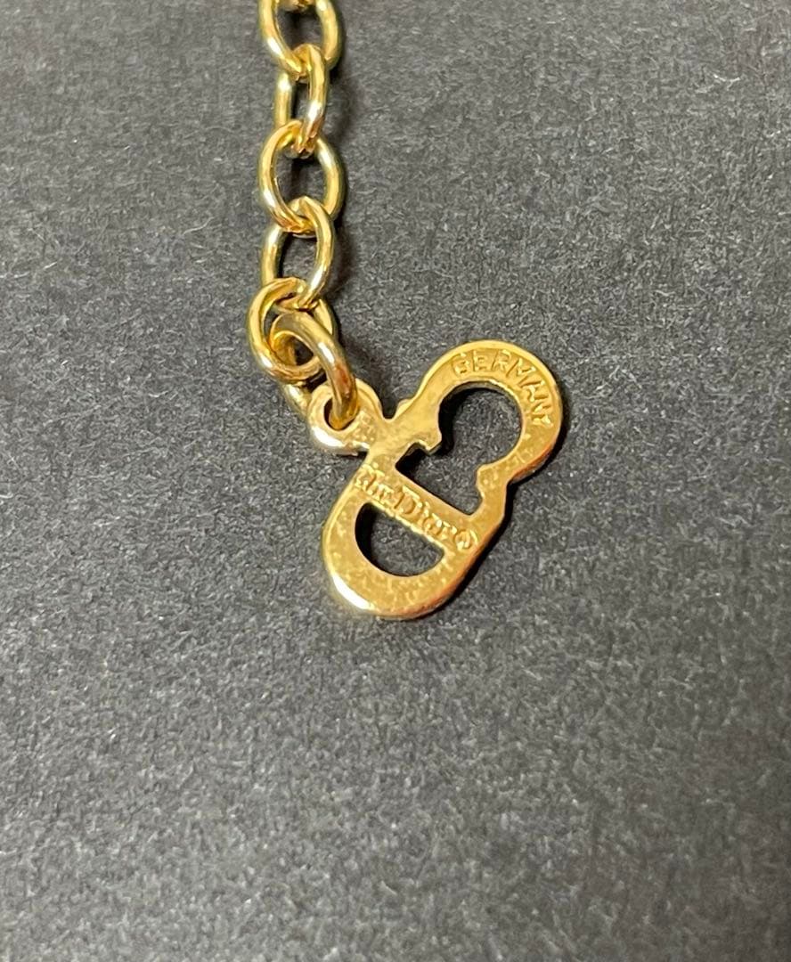 A88 クリスチャンディオール ネックレス CDロゴ ハート ゴールド