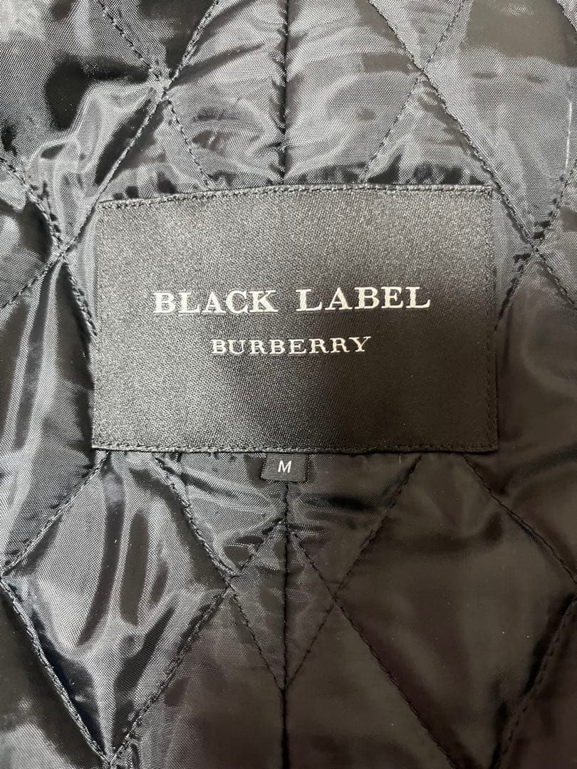 美品エレガントバーバリーブラックレーベルツイードヘリンボーンウールコート