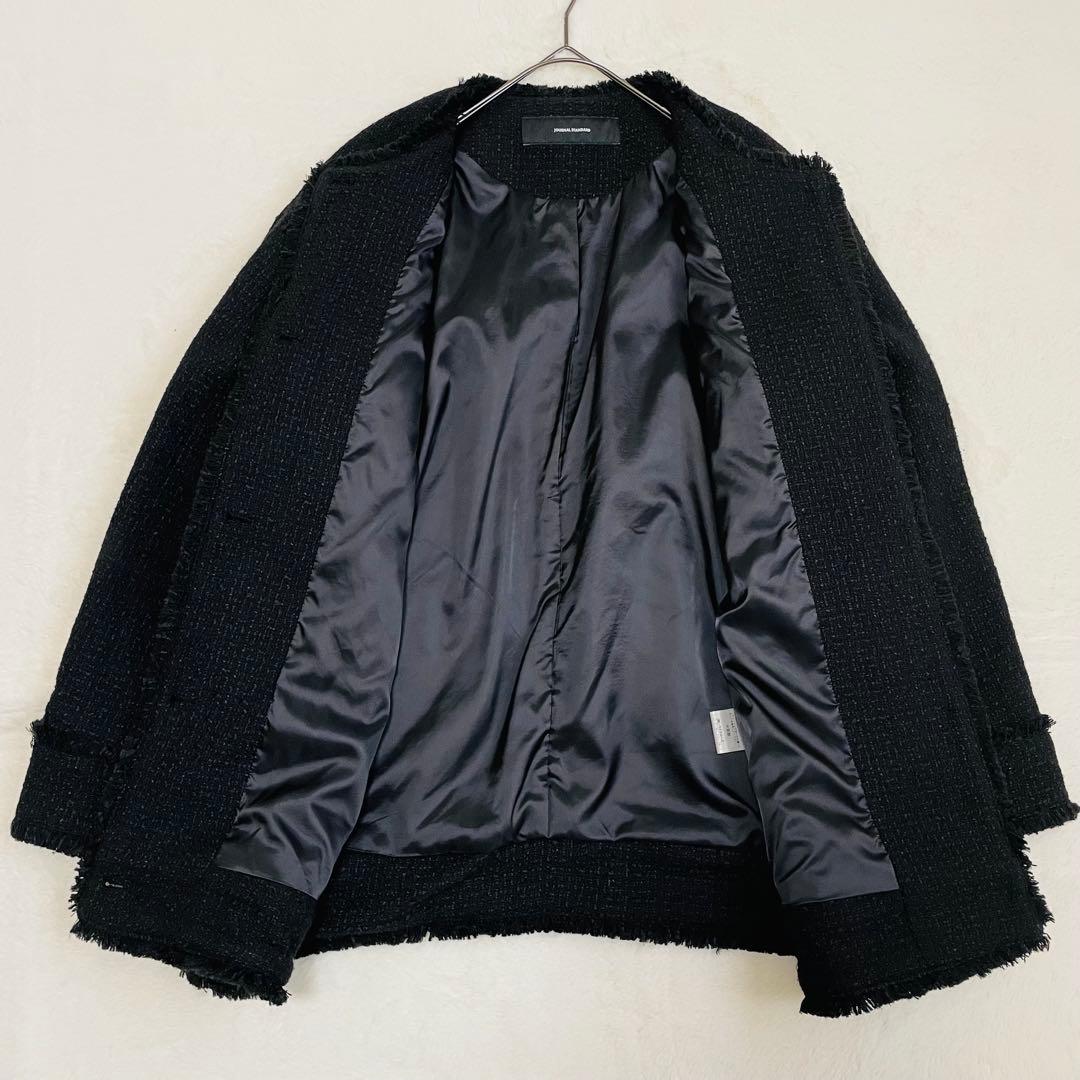 JOURNAL STANDARD クリアツイードジャケット ブラック　黒