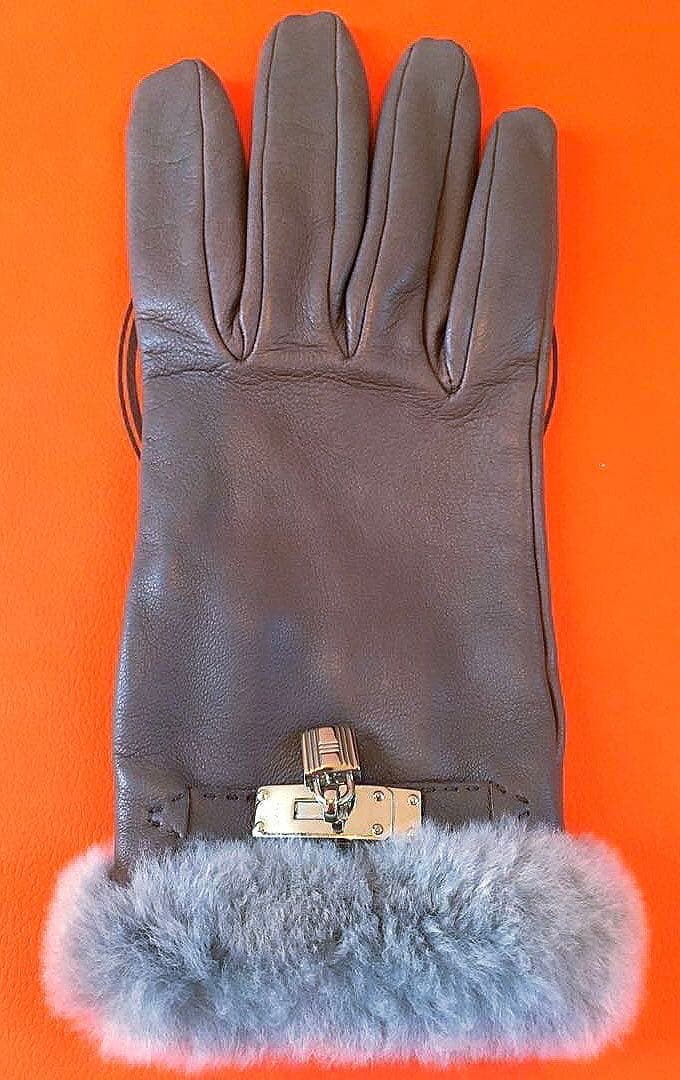 新年お値下げ！定価３３万エルメスプリンセスグローブカデナミンクラムスキンシルク