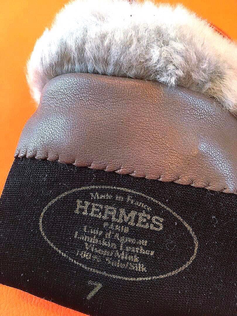 新年お値下げ！定価３３万エルメスプリンセスグローブカデナミンクラムスキンシルク