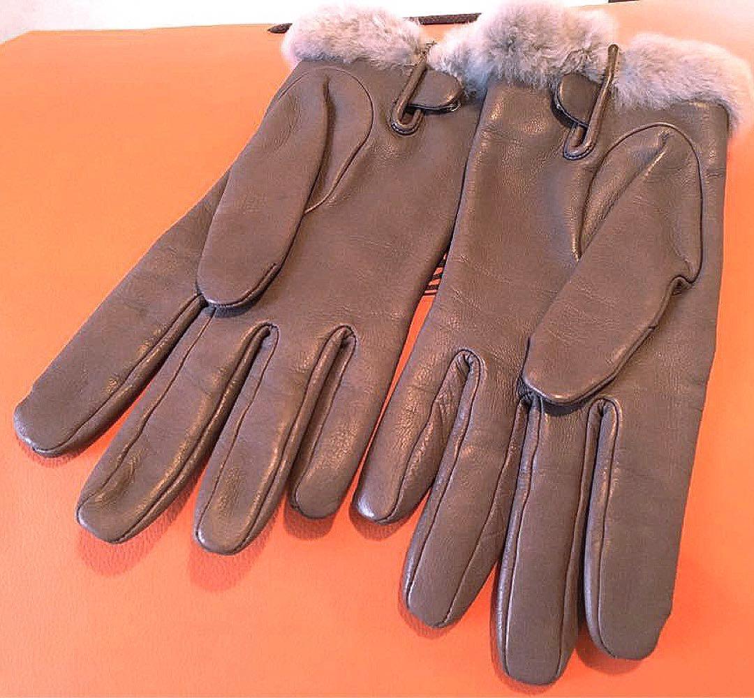 新年お値下げ！定価３３万エルメスプリンセスグローブカデナミンクラムスキンシルク