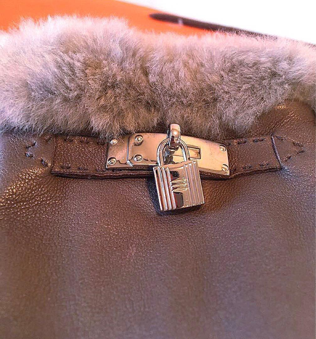 新年お値下げ！定価３３万エルメスプリンセスグローブカデナミンクラムスキンシルク