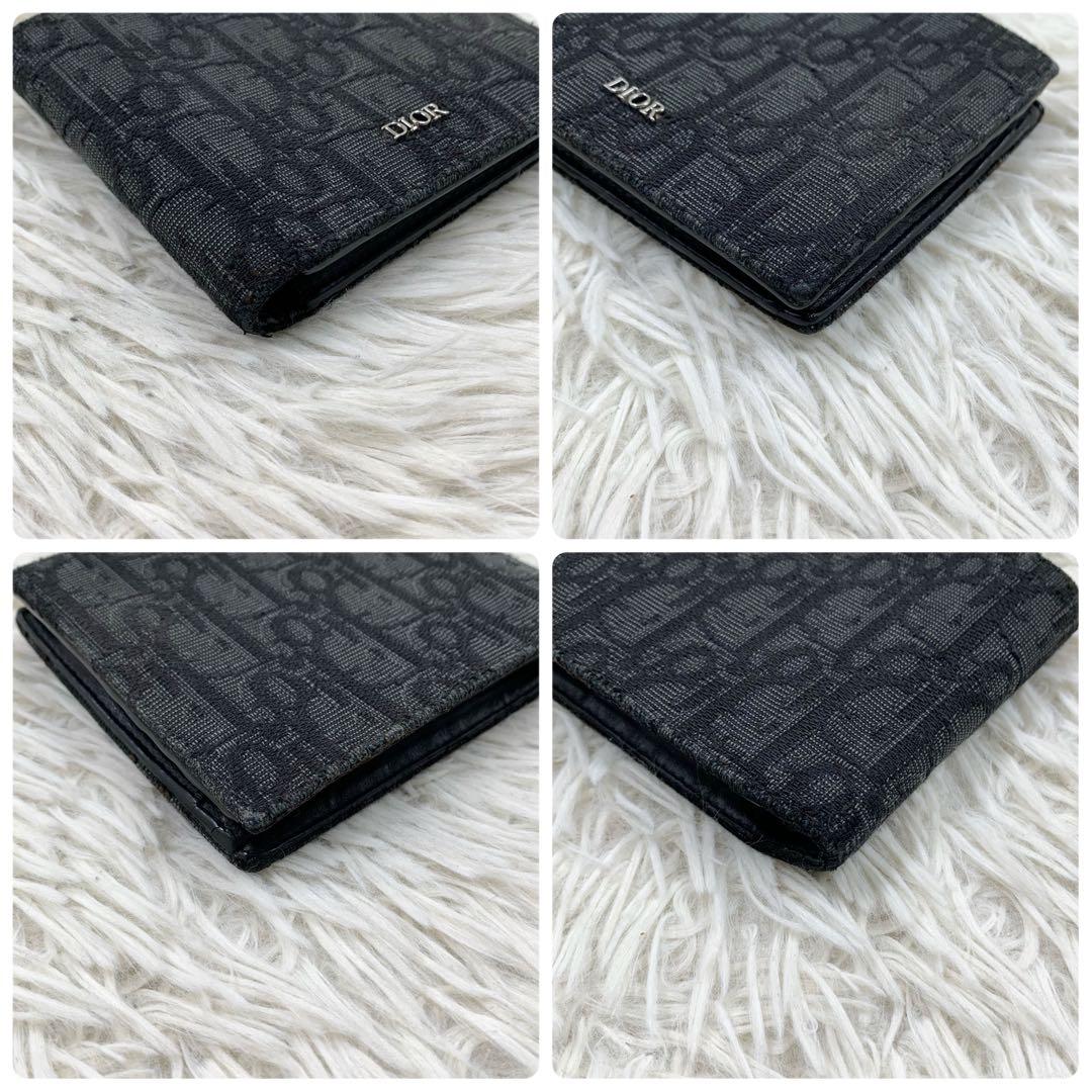 【✨美品✨】ディオール 二つ折り財布 オブリーク ブラック 付属品完備