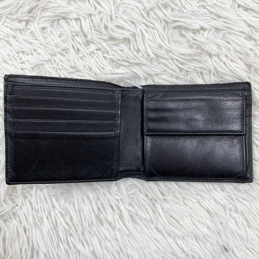 【✨美品✨】ディオール 二つ折り財布 オブリーク ブラック 付属品完備