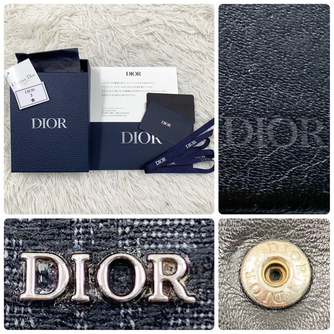 【✨美品✨】ディオール 二つ折り財布 オブリーク ブラック 付属品完備