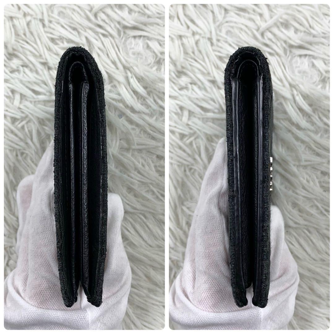 【✨美品✨】ディオール 二つ折り財布 オブリーク ブラック 付属品完備