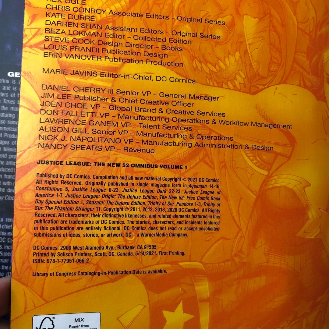 洋書 Justice League: The New 52 Omnibus Vol 1