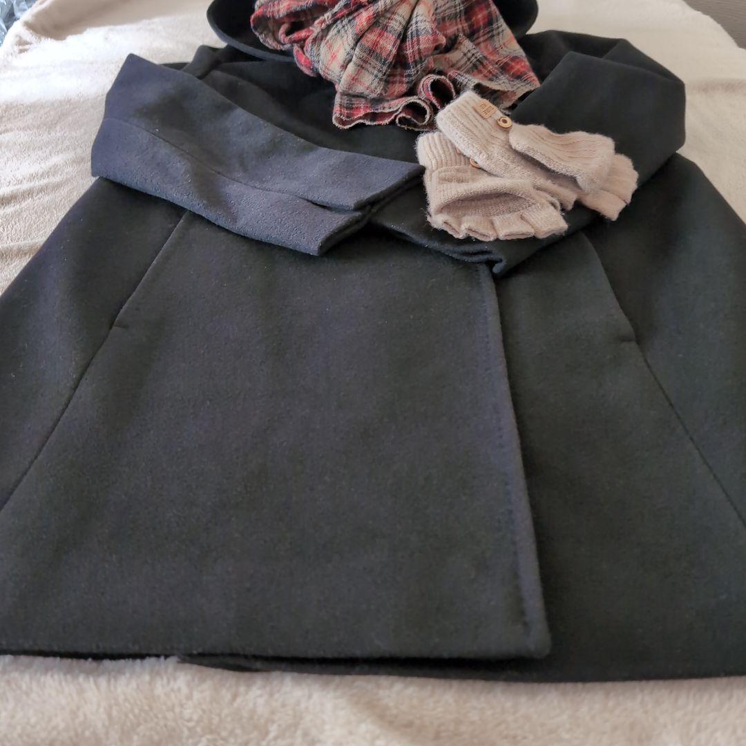 超美品　23区　カシミヤ混フード付きコート44