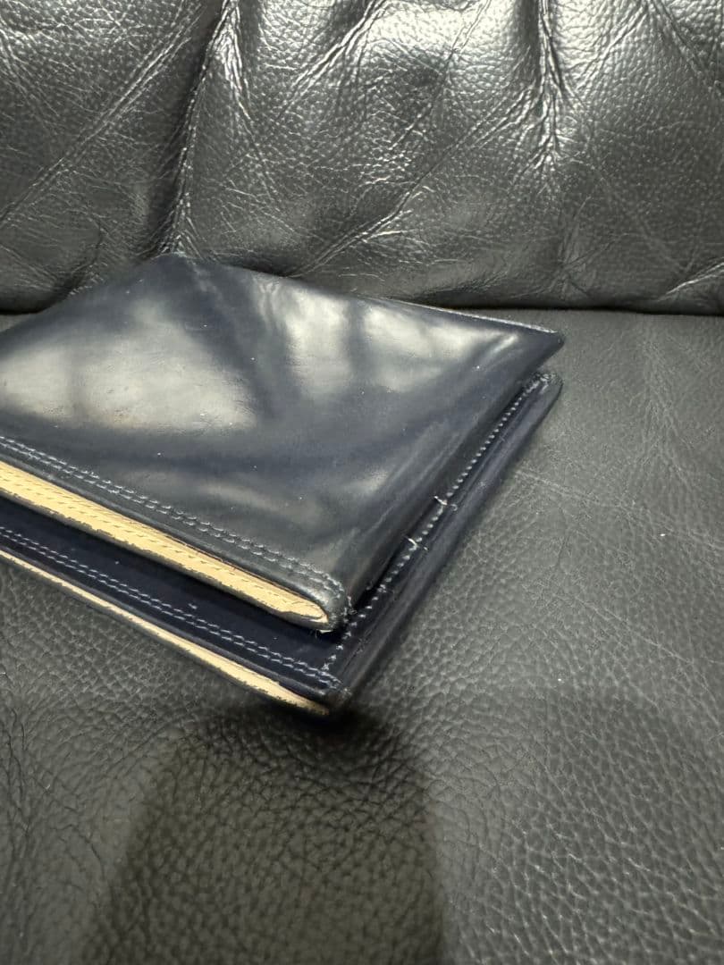 ポーター　カウンター　2つ折り財布　レザーBRW無地メンズ037-02982