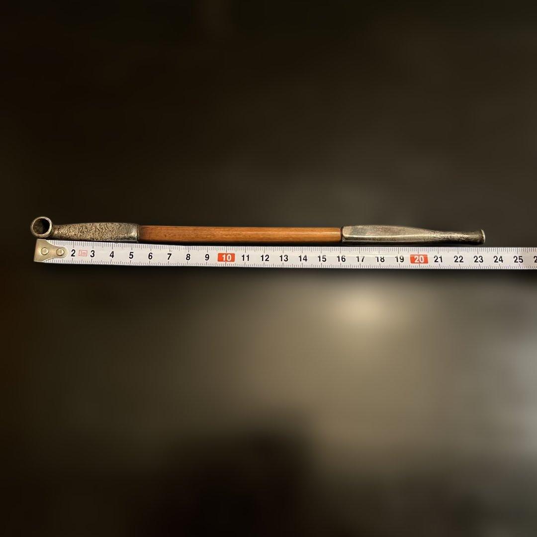 ド*猫様 純銀製　刻印　キセル　時代物　送料無料　総重量48.8g