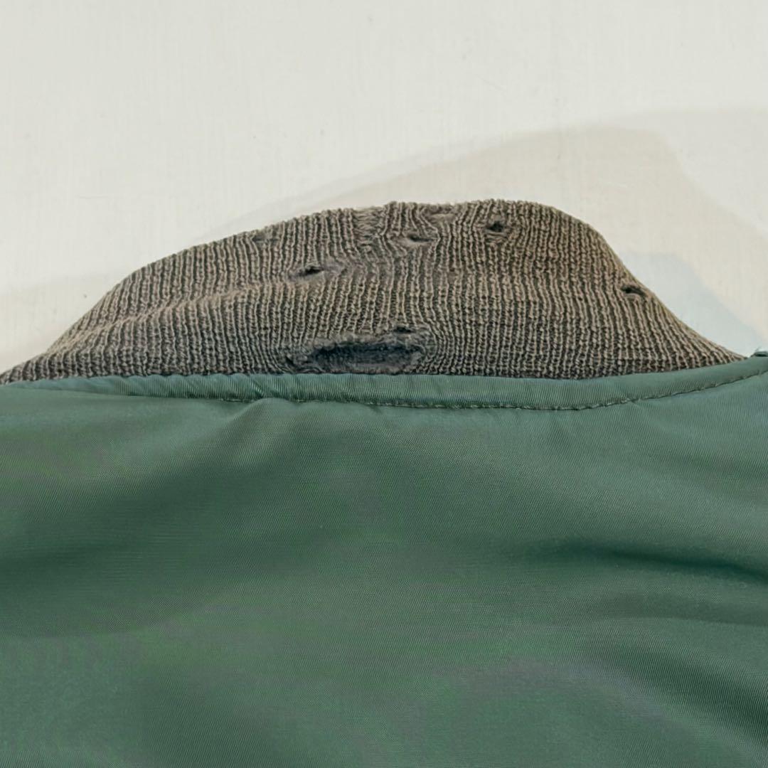 ALPHA INDUSTRIES MA-1 フライトジャケット リブダメージ S