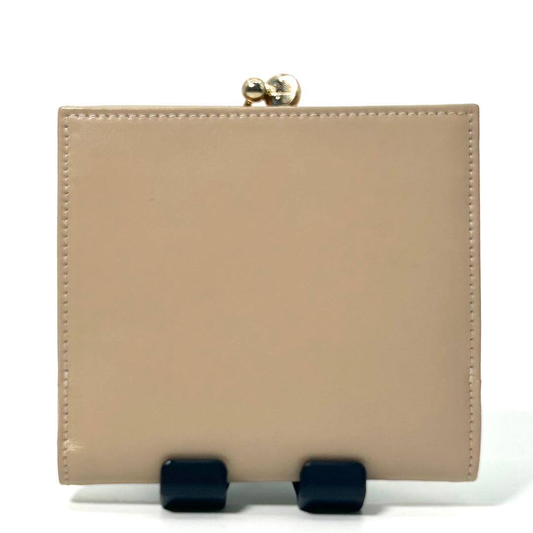 【未使用級】Salvatore Ferragamo 二つ折財布 ガンチーニ BE