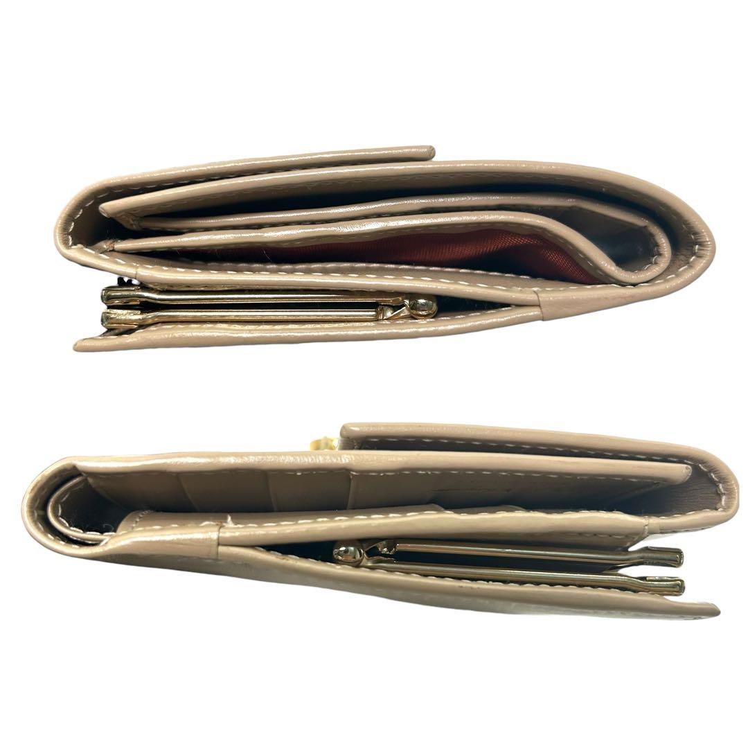 【未使用級】Salvatore Ferragamo 二つ折財布 ガンチーニ BE