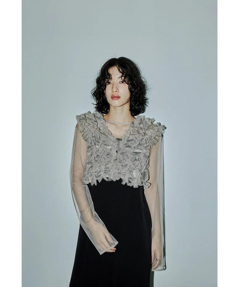 美品 niana ニアナ Many wayフリルドレス S 結婚式 オケージョン