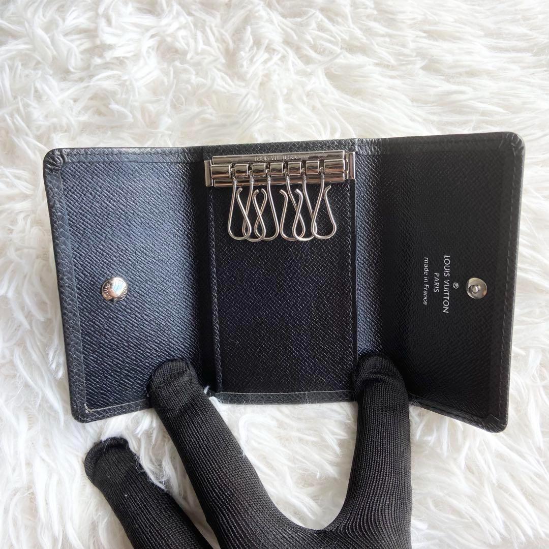 極美品 ルイヴィトン タイガ ミュルティクレ6 キーケース レザー 黒