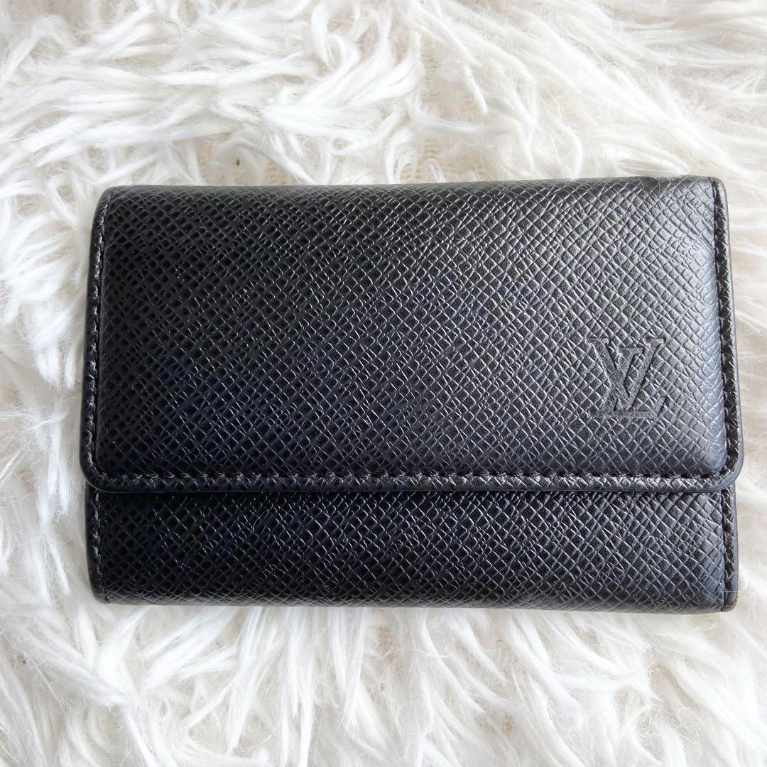 極美品 ルイヴィトン タイガ ミュルティクレ6 キーケース レザー 黒