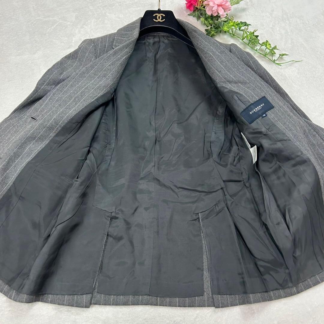 J272 美品 M バーバリーロンドン スーツ上下 グレー レディース