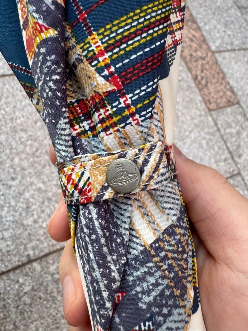 ヴィヴィアン 長傘 竹製ハンドル 美品 オーブ柄