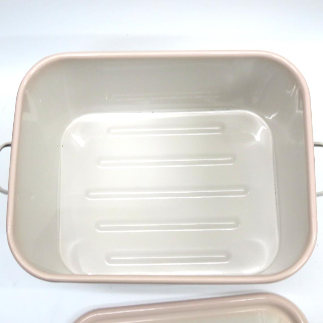 IMANE イマン オデット スクエアストッカー ホーロー 　ワイド　29ｃｍ