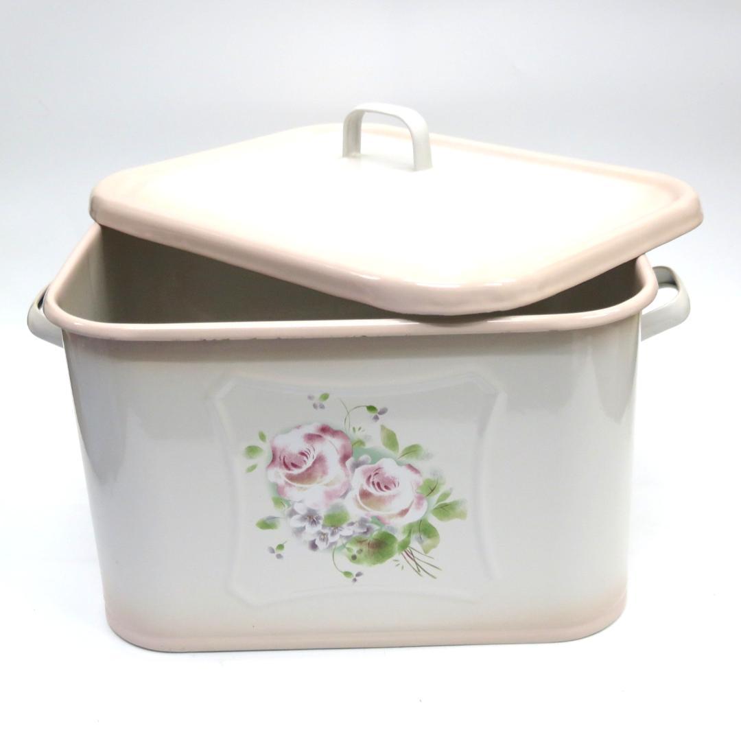 IMANE イマン オデット スクエアストッカー ホーロー 　ワイド　29ｃｍ