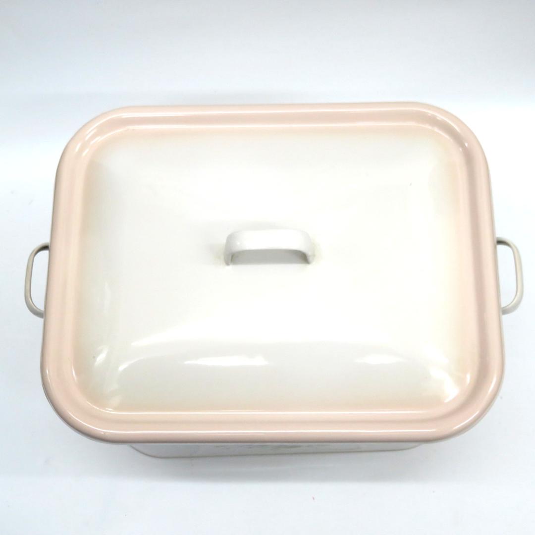 IMANE イマン オデット スクエアストッカー ホーロー 　ワイド　29ｃｍ